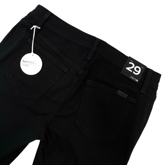 Joe’s Jeans Chevron Ankle Skinny Size 29/8 Jet Black Moto Biker So Soft New NWT - Picture 5 of 11